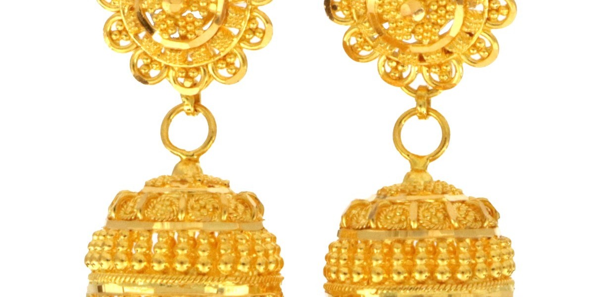 Radiant Elegance: The Allure of 22ct Gold Jhumka Earrings